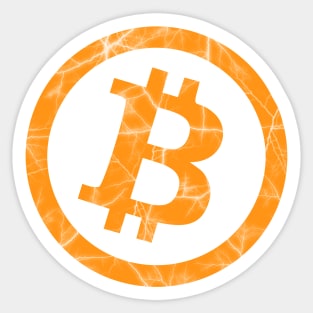 Bitcoin Icon Vintage Sticker